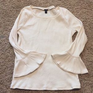 J. Crew Ribbed Bell Sleeve